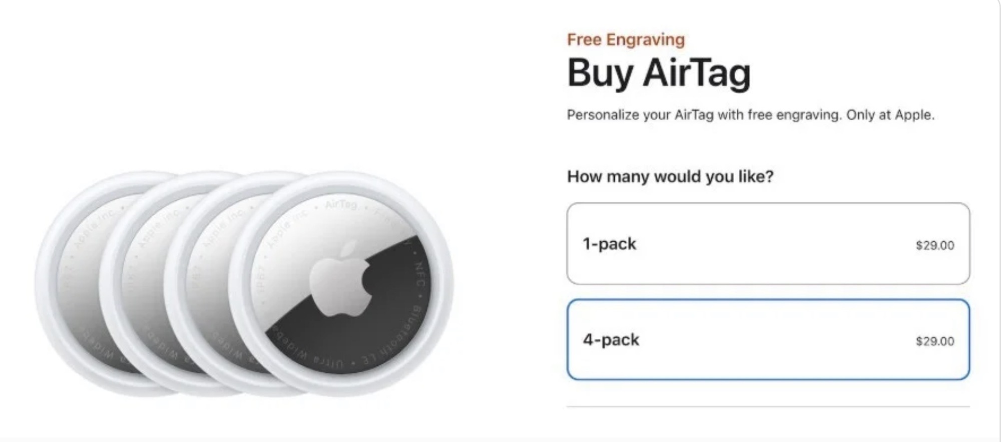 Apple giảm nhầm giá AirTags, người dùng tưởng hời nhưng phải chịu thua vì 1 điều khoản trên website Apple Store- Ảnh 1.