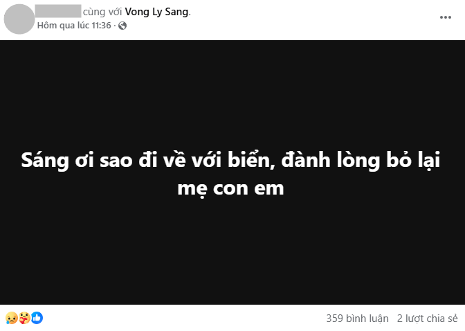 Chia sẻ của vợ CEO Vòng Lý Sáng vừa đột ngột qua đời: "Sao anh về biển, đành lòng bỏ lại mẹ con em"- Ảnh 2.