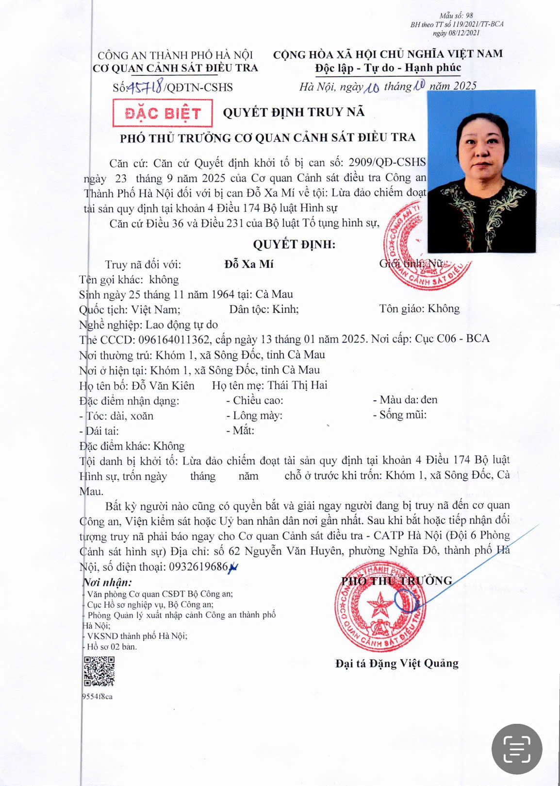 Truy nã đặc biệt Đỗ Xa Mí - Ảnh 1.