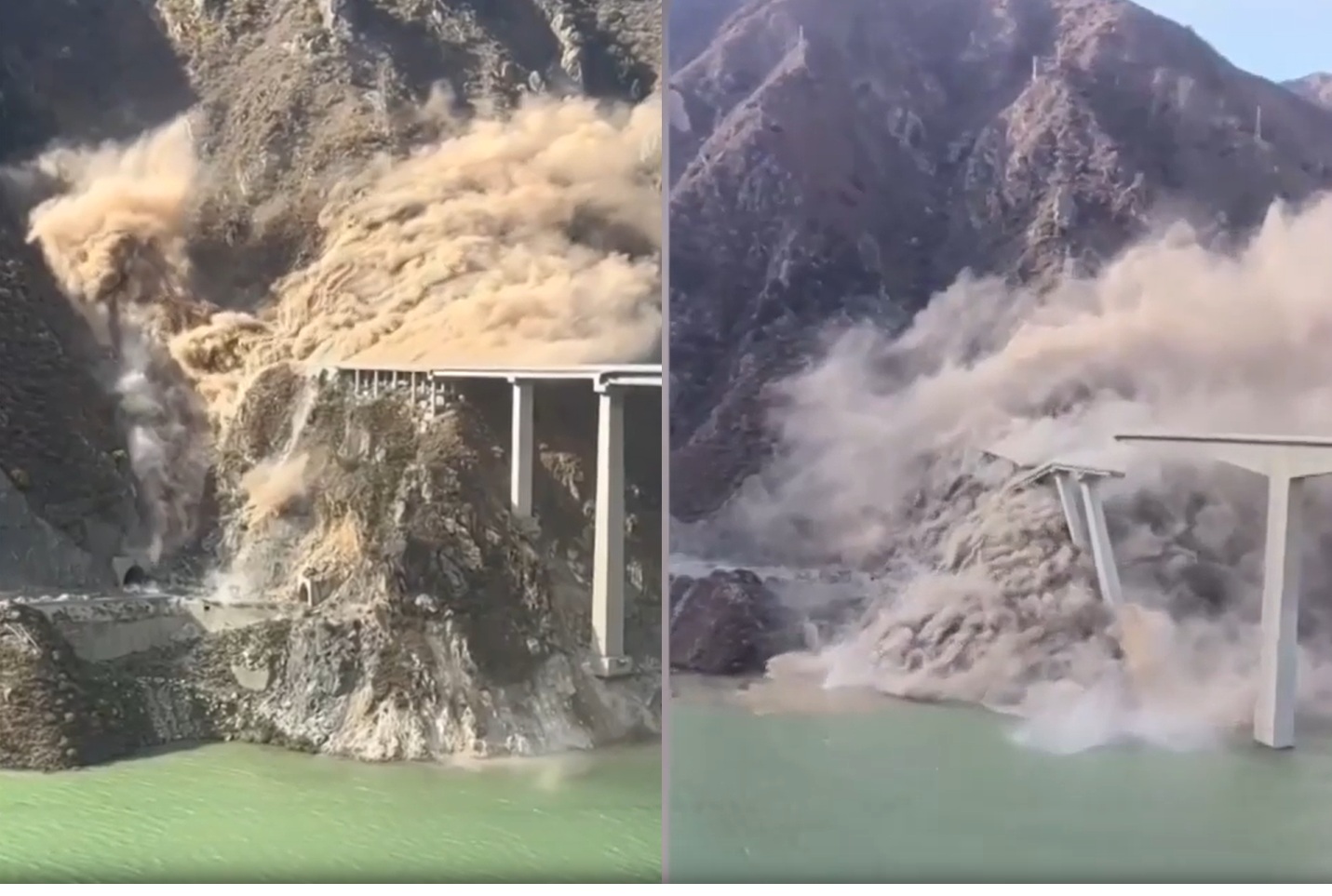 Sập cầu mới khánh thành ở Trung Quốc- Ảnh 1. Sập cầu mới khánh thành ở Trung Quốc- Ảnh 1.