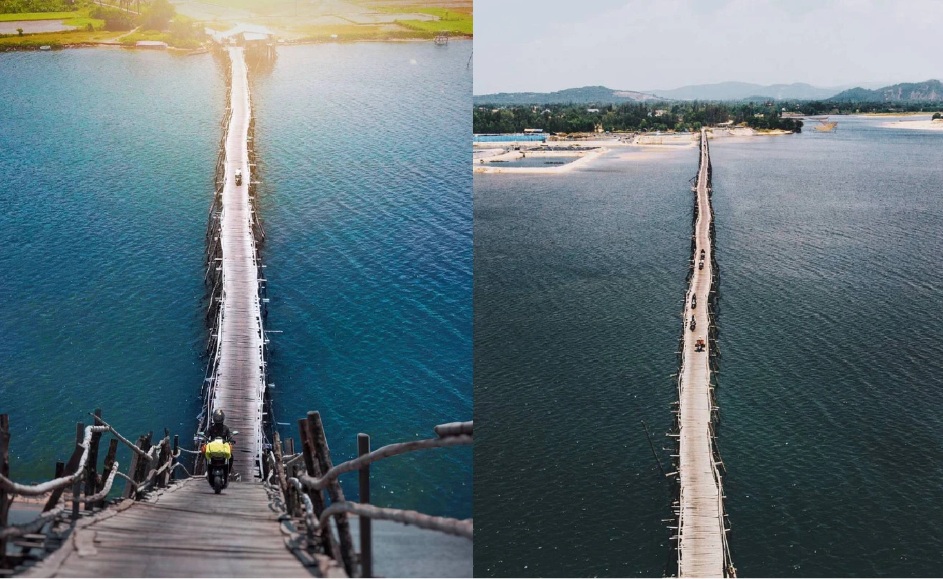 Cầu gỗ vượt sông dài nhất Việt Nam biến mất sau bão số 13: Lịch sử gần 30 năm, từng lên phim điện ảnh- Ảnh 1.