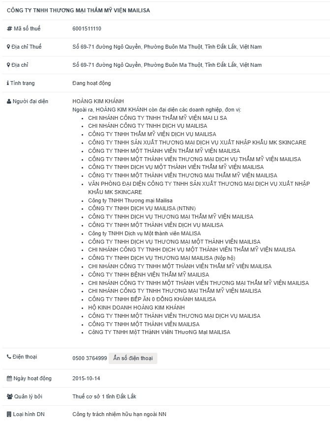 H&eacute; lộ việc đ&oacute;ng thuế của thẩm mỹ viện Mailisa ở Đắk Lắk- Ảnh 2.