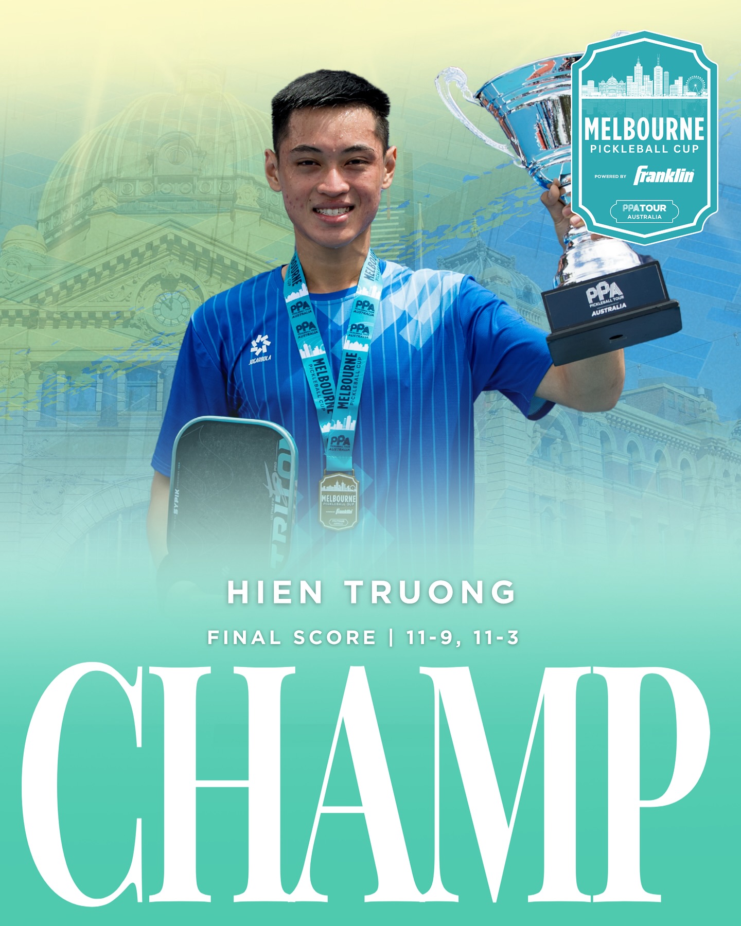 Vinh Hiển đánh bại Lý Hoàng Nam, giành chức vô địch pickleball PPA Tour Úc- Ảnh 1. Vinh Hiển đánh bại Lý Hoàng Nam, giành chức vô địch pickleball PPA Tour Úc- Ảnh 1.