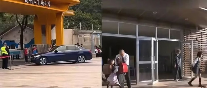 Trường học ở Trung Quốc bắt học sinh đứng chào giáo viên lái ô tô vào- Ảnh 2.