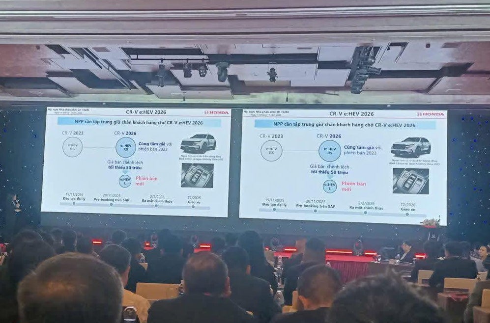 Lộ th&ocirc;ng tin Honda CR-V e:HEV 2026 sắp b&aacute;n tại Việt Nam: Cụm cần số ph&iacute;m bấm, th&ecirc;m bản gi&aacute; rẻ cho người th&iacute;ch xe hybrid, b&aacute;n ra ngay th&aacute;ng 2- Ảnh 2.