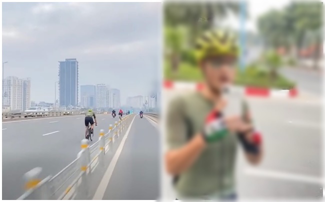 Quay đoàn xe đạp trên cầu Nhật Tân, người đàn ông bị một nhóm đuổi theo, bắt xóa clip- Ảnh 2.
