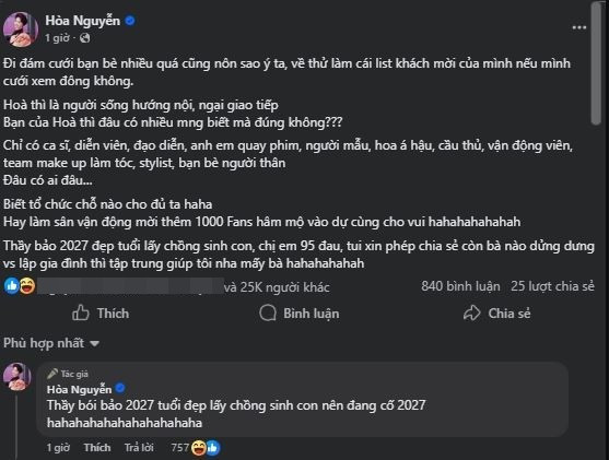 Hòa Minzy phản hồi về chuyện lên xe hoa- Ảnh 2. Hòa Minzy phản hồi về chuyện lên xe hoa- Ảnh 2.