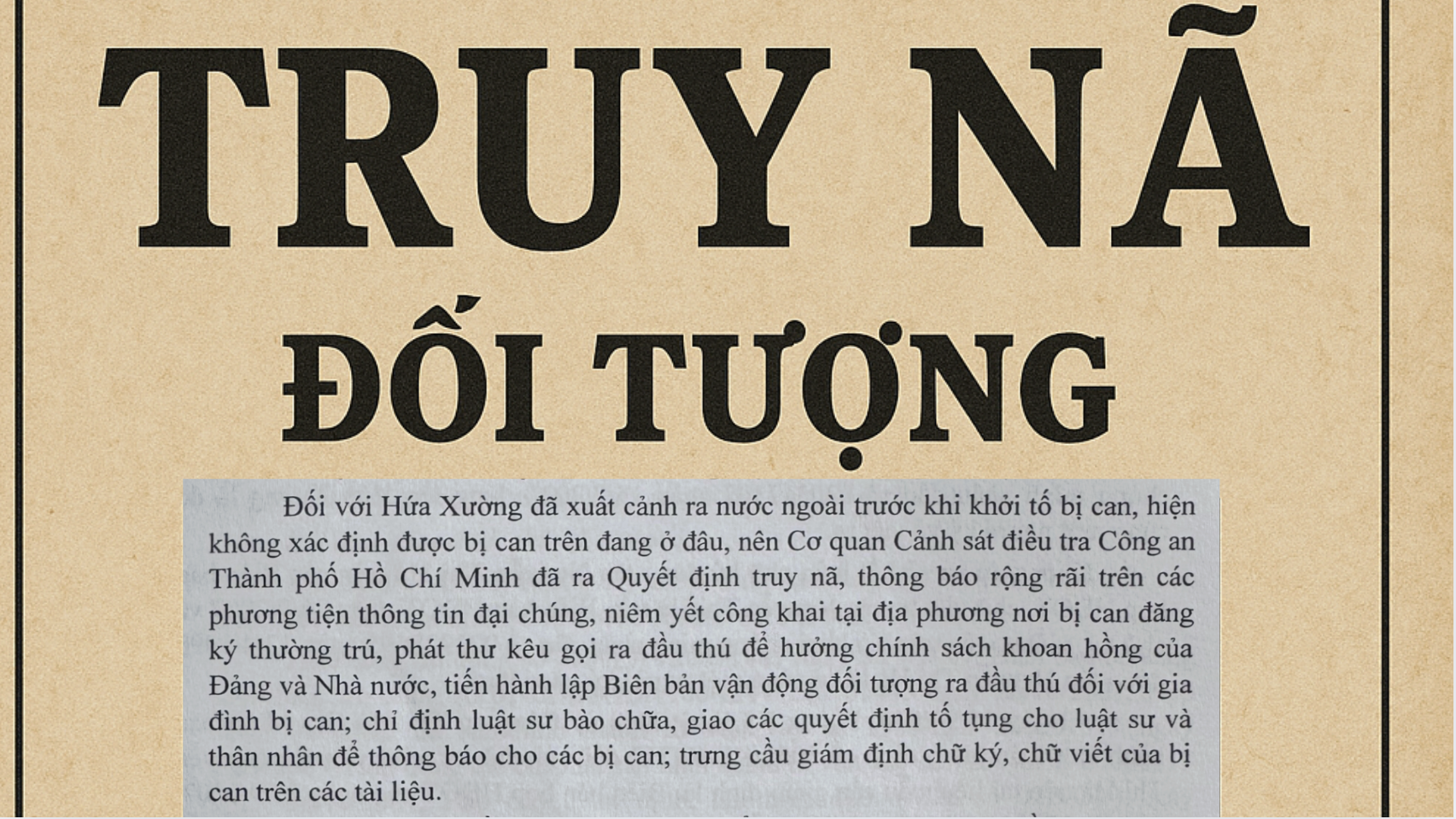 Công an TP HCM truy nã Hứa Xường, em ruột đại gia Hứa Thị Phấn- Ảnh 1.