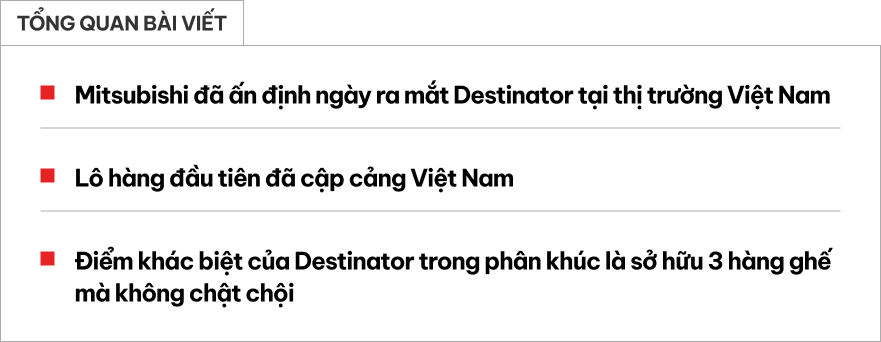 Mitsubishi Destinator chốt ra mắt Việt Nam ngày 1/12: Có thể có 2 bản, ADAS, đấu CX-5 bằng 3 hàng ghế như Santa Fe- Ảnh 1. Mitsubishi Destinator chốt ra mắt Việt Nam ngày 1/12: Có thể có 2 bản, ADAS, đấu CX-5 bằng 3 hàng ghế như Santa Fe- Ảnh 1.