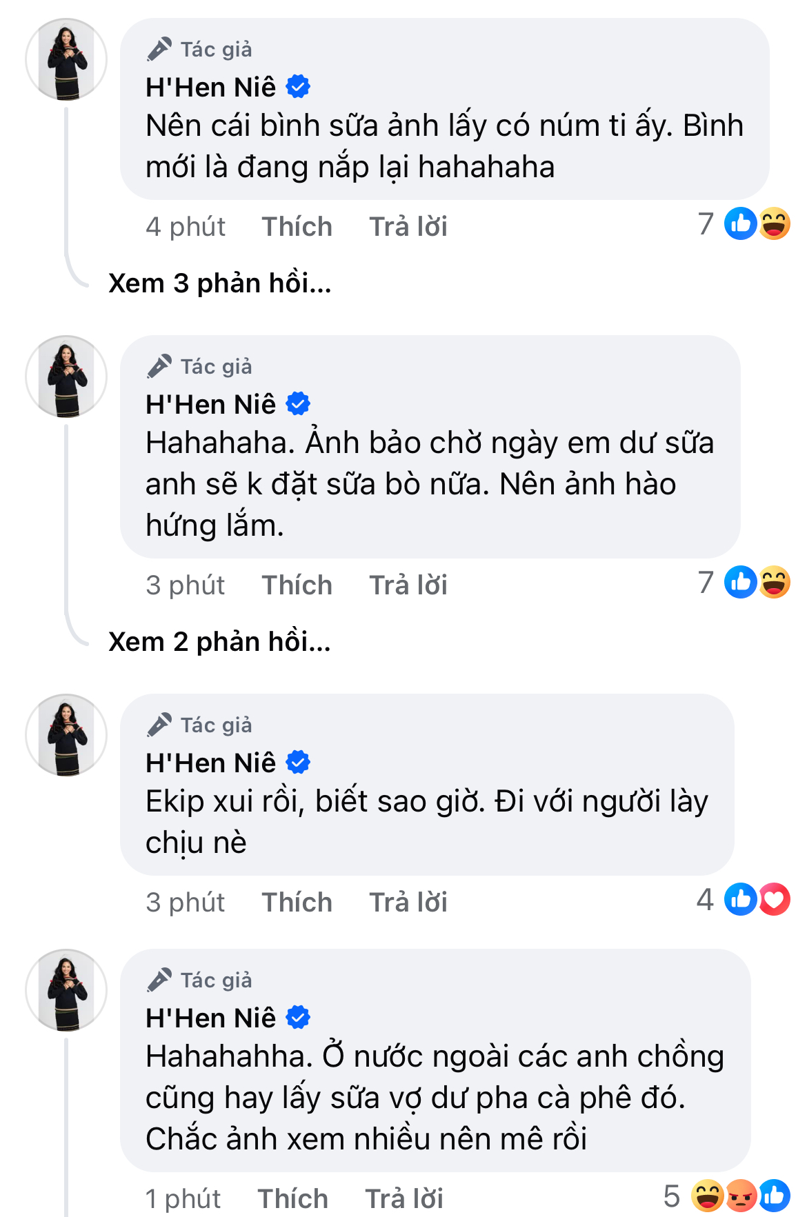 Chồng H'Hen Niê lấy sữa của vợ pha cafe cho bạn uống, phản ứng nàng hậu như "đổ thêm dầu vào lửa"- Ảnh 6. Chồng H'Hen Niê lấy sữa của vợ pha cafe cho bạn uống, phản ứng nàng hậu như "đổ thêm dầu vào lửa"- Ảnh 6.