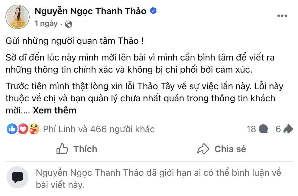 MC Thanh Thảo Hugo công khai xin lỗi- Ảnh 3.