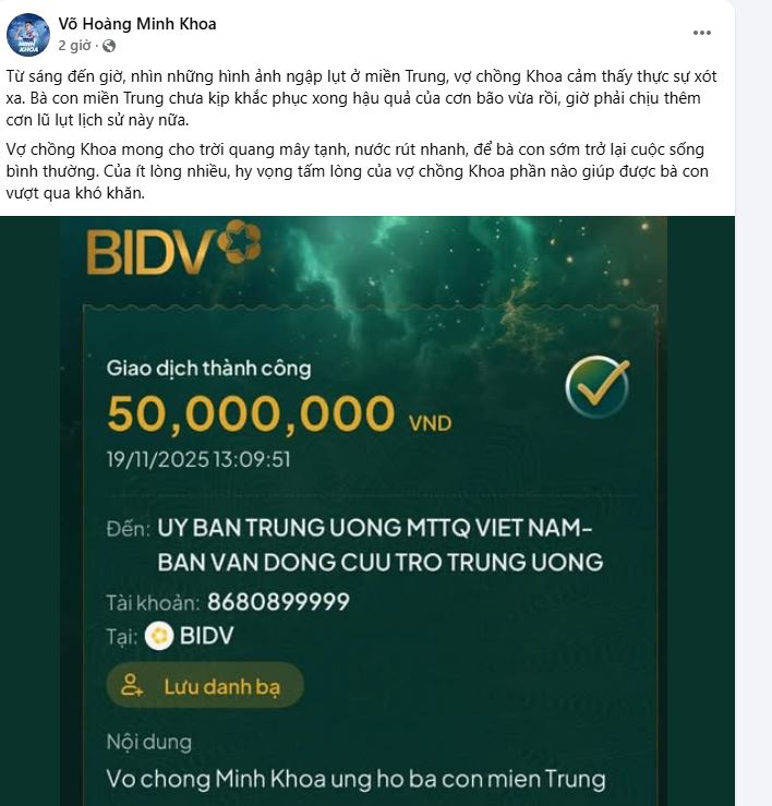 Tiền vệ tuyển Việt Nam cùng chủ tiệm vàng trích tiền mừng cưới ủng hộ miền Trung- Ảnh 1. Tiền vệ tuyển Việt Nam cùng chủ tiệm vàng trích tiền mừng cưới ủng hộ miền Trung- Ảnh 1.