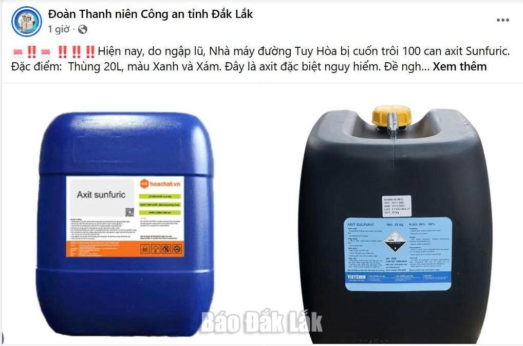 100 can axit sunfuric bị lũ cuốn trôi: Thao tác sai dễ gây thảm họa, chuyên gia cảnh báo cách thoát hiểm- Ảnh 1. 100 can axit sunfuric bị lũ cuốn trôi: Thao tác sai dễ gây thảm họa, chuyên gia cảnh báo cách thoát hiểm- Ảnh 1.