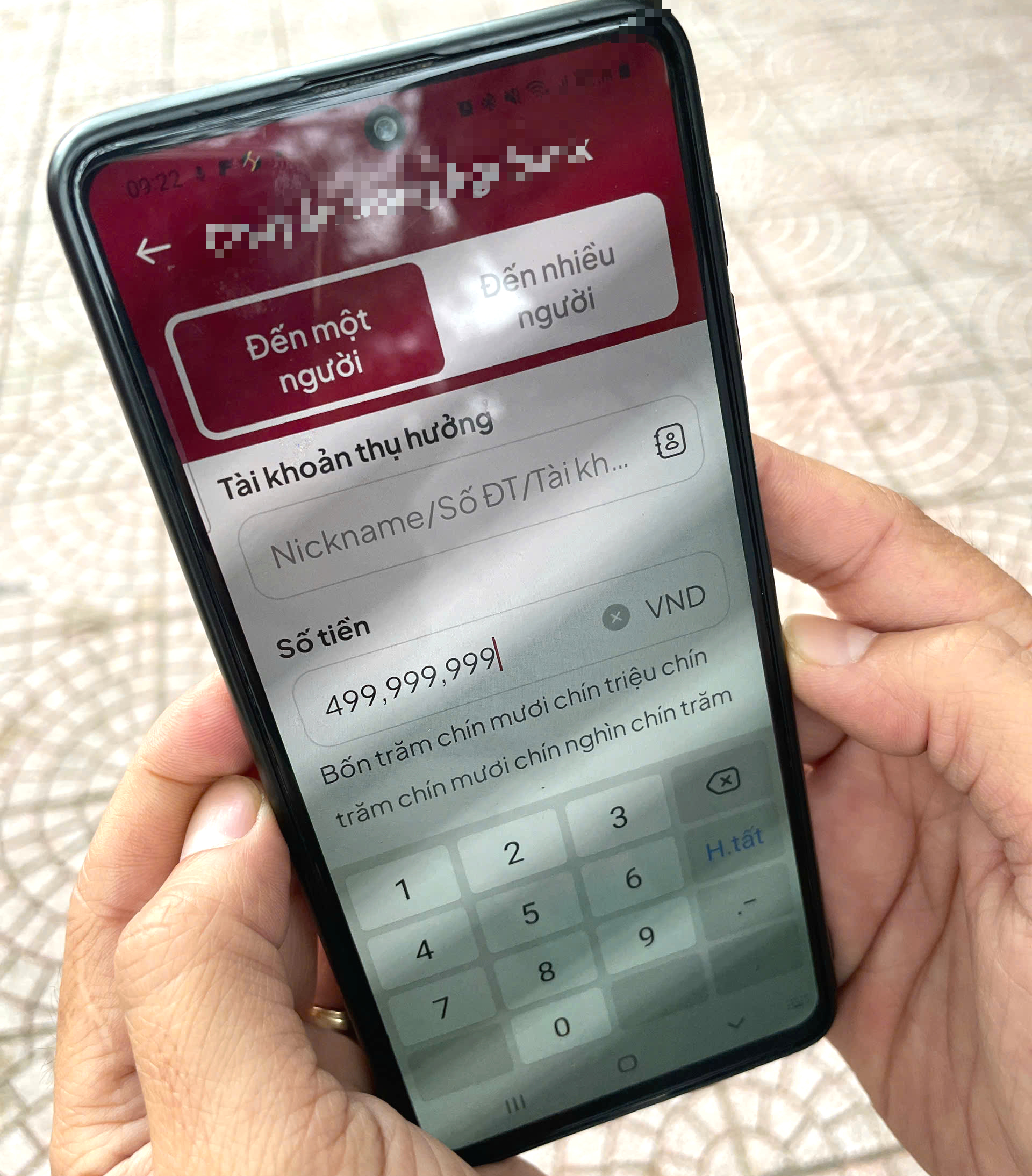 Vụ chuyển nhầm gần 500 triệu đồng, người nhận 