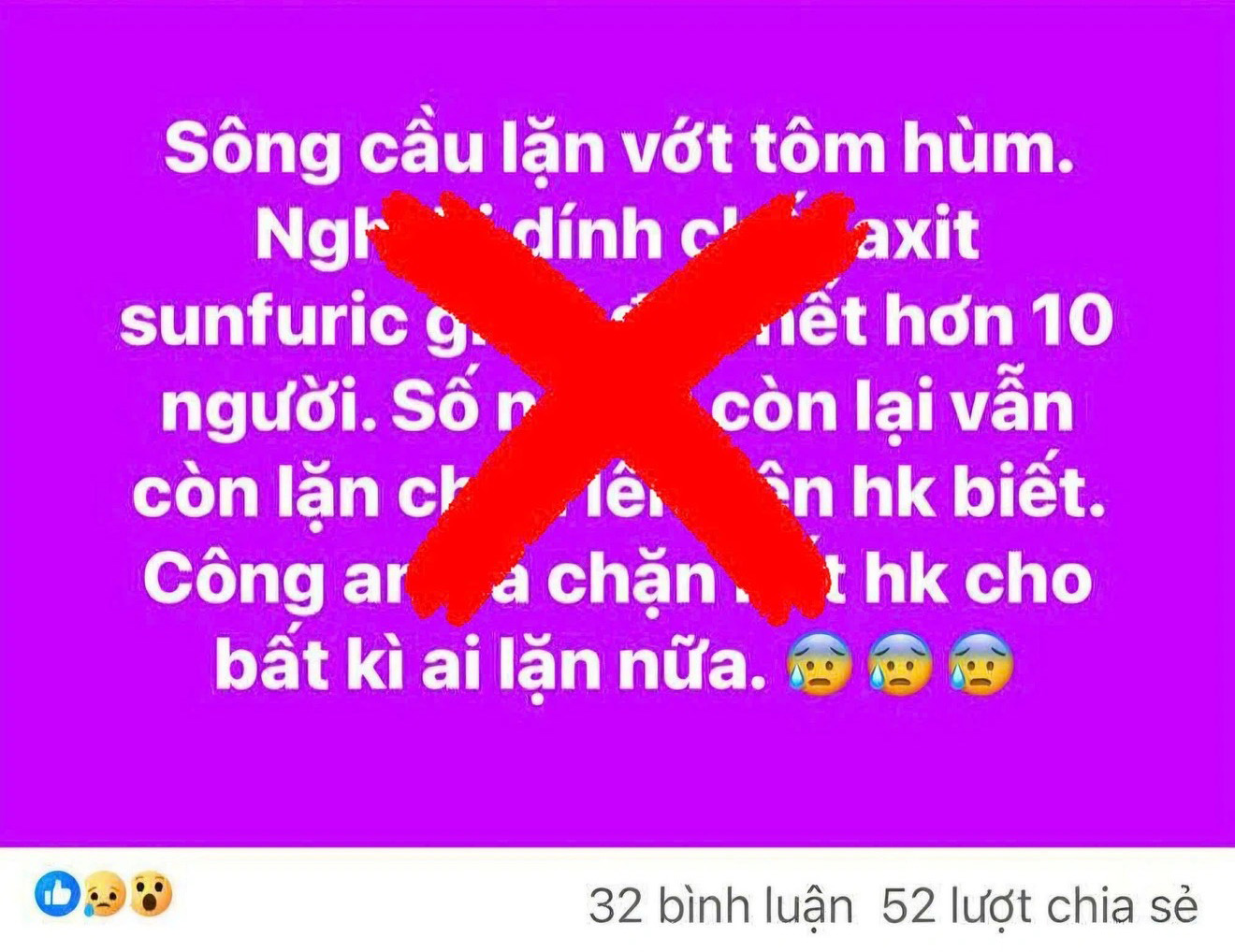 Bác tin 10 người tử vong vì đi vớt tôm hùm dính axit sunfuric- Ảnh 1. Bác tin 10 người tử vong vì đi vớt tôm hùm dính axit sunfuric- Ảnh 1.