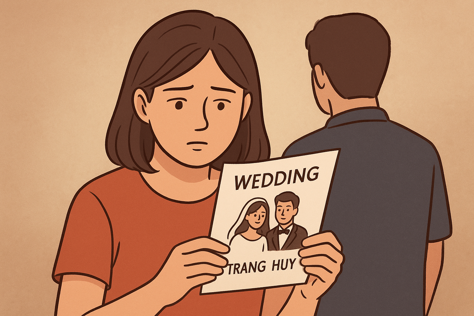 Bạn thân mất liên lạc 2 năm bỗng nhắn tin mời cưới, tên chú rể trong thiệp gây sốc- Ảnh 1.