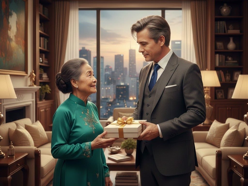 Một doanh nhân 60 tuổi nổi tiếng  tặng mẹ ruột hơn 600 tỷ đồng bằng cổ phiếu - Ảnh 1.