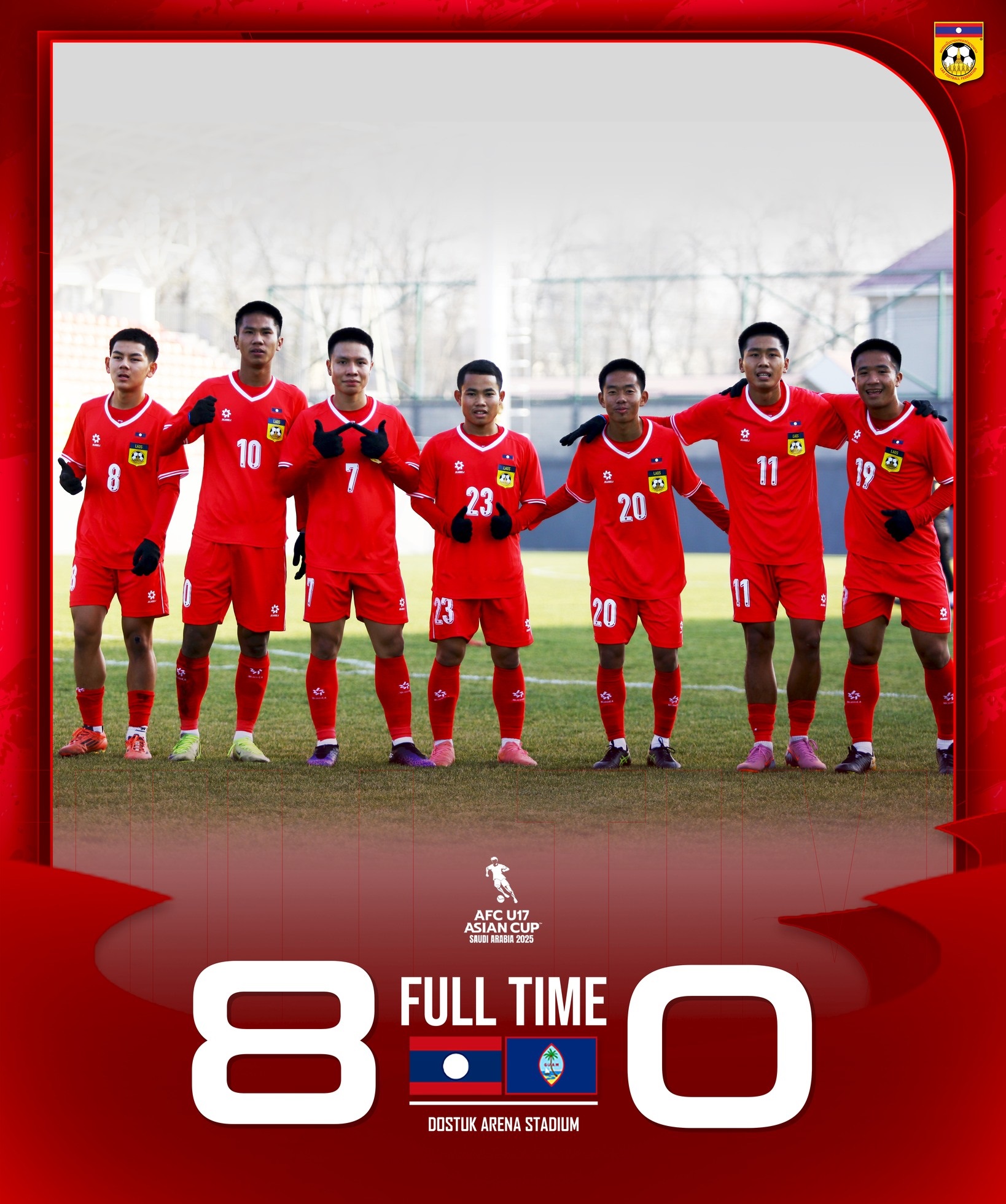 Tuyển Lào đại thắng 8-0, dẫn đầu bảng giải châu Á, kỳ vọng tái lập kỳ tích từng gây chấn động- Ảnh 1.