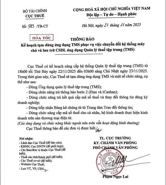 Cục Thuế đưa ra thông báo mới, người dân cần nắm rõ - Ảnh 1. Cục Thuế đưa ra thông báo mới, người dân cần nắm rõ - Ảnh 1.