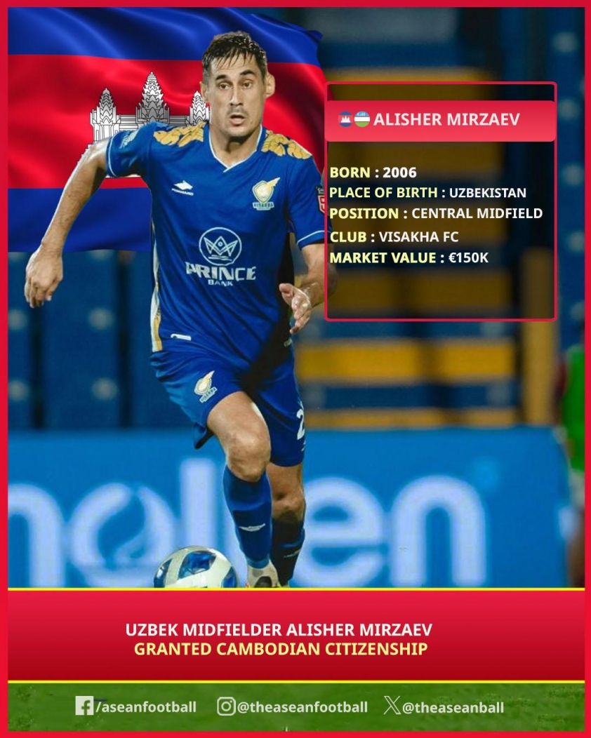 Campuchia nhập tịch ngôi sao từ Uzbekistan, sắp vụt sáng ở Đông Nam Á?- Ảnh 1.