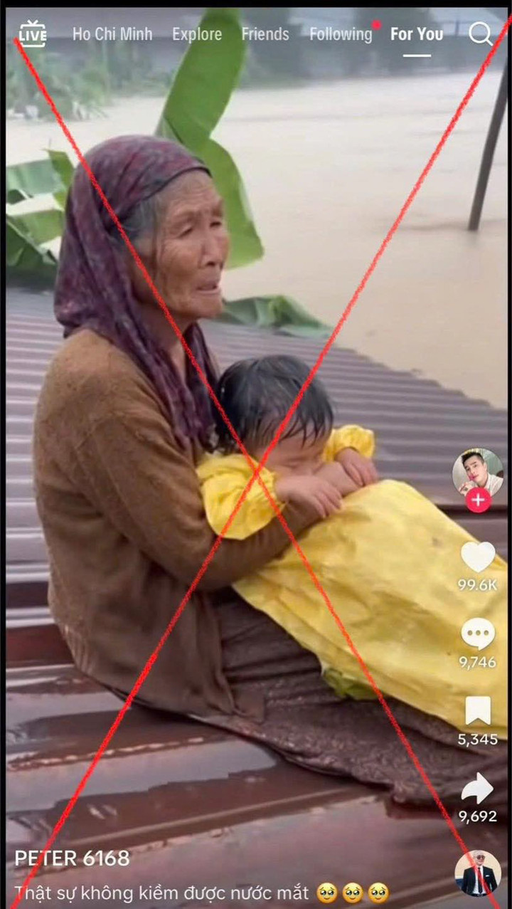 Bộ C&ocirc;ng an cảnh b&aacute;o tin giả AI dựng cảnh k&ecirc;u cứu, thổi phồng thiệt hại mưa lũ- Ảnh 1.