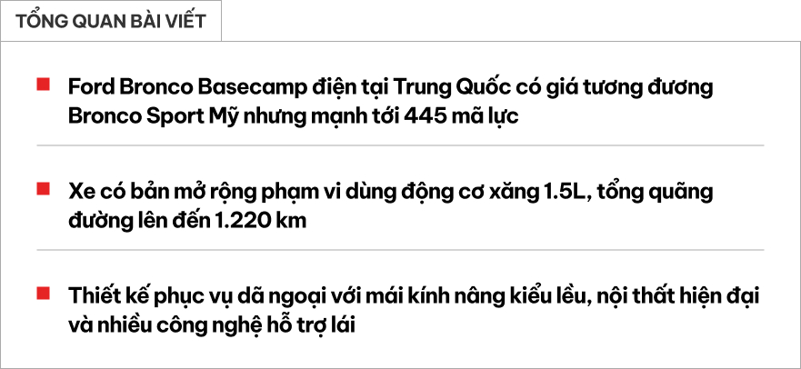 Ford Bronco lần đầu có bản thuần điện: Giá quy đổi ngang Territory tại Việt Nam, chạy 650km/sạc- Ảnh 1.