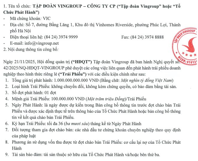 Vingroup chốt phương án phát hành 1.000 tỷ đồng trái phiếu riêng lẻ để cơ cấu nợ- Ảnh 4.