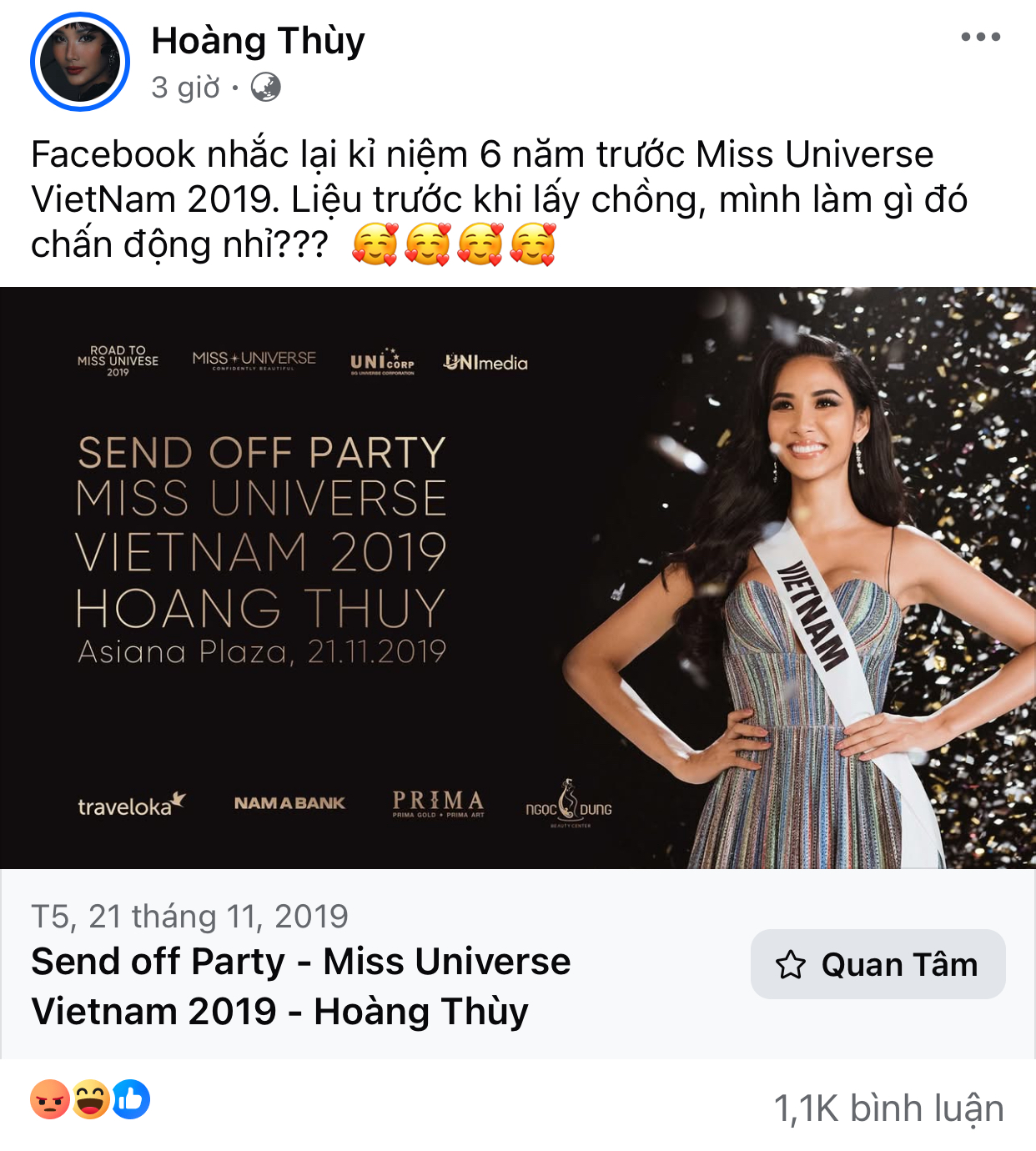 Hoàng Thuỳ lên tiếng về bài đăng ngay lúc Hương Giang out top: "Mình để vậy đó, các bạn cứ vào chửi"- Ảnh 2.