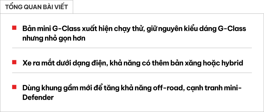‘Tiểu Mẹc G’ hàng chuẩn chính hãng lộ diện rõ nét: Vẫn hầm hố như G-Class nhưng nhỏ gọn kiểu Land Cruiser FJ, chạy điện, khung gầm mới- Ảnh 1. ‘Tiểu Mẹc G’ hàng chuẩn chính hãng lộ diện rõ nét: Vẫn hầm hố như G-Class nhưng nhỏ gọn kiểu Land Cruiser FJ, chạy điện, khung gầm mới- Ảnh 1.