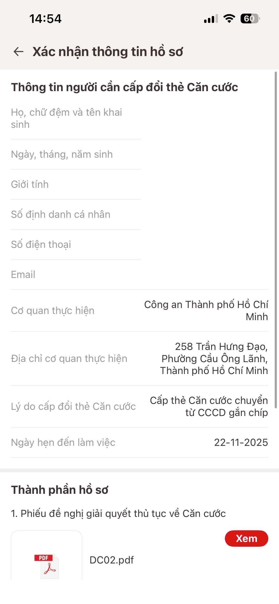 Hướng dẫn chi tiết các bước cấp đổi thẻ Căn cước mới nhất trên ứng dụng VNeID- Ảnh 7.