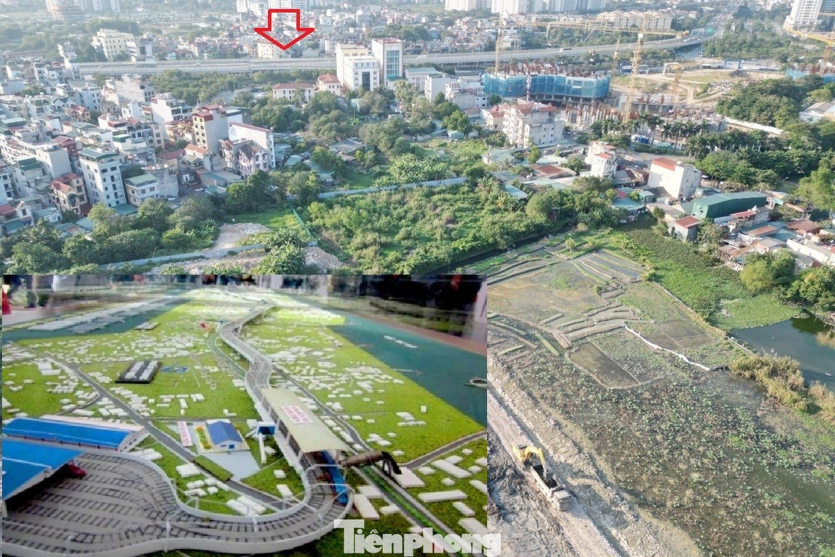 Hình hài khu depot tuyến metro Nam Thăng Long - Trần Hưng Đạo sau 1 tháng thi công- Ảnh 2.