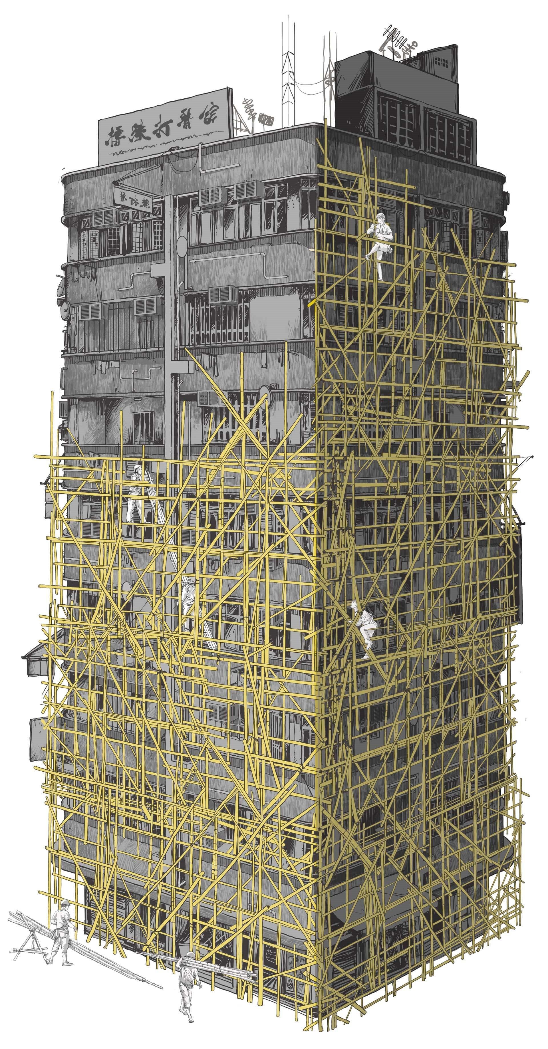 Xem kỹ thứ này người ta mới hiểu vì sao giàn giáo tre lại là "công phu nghìn năm" của các sư phụ Hong Kong- Ảnh 1.