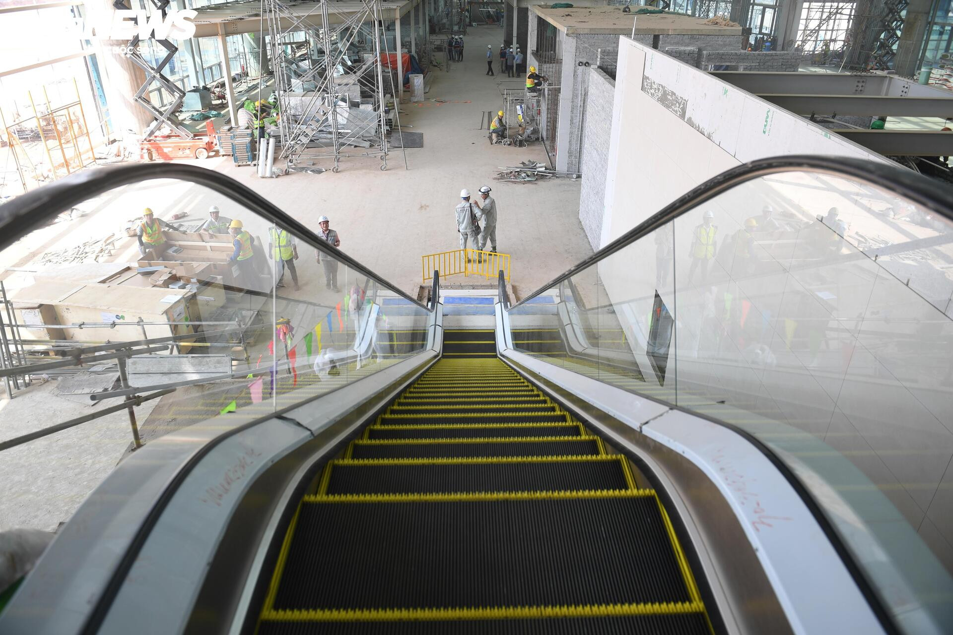 Bên trong nhà ga sân bay Long Thành trước ngày đón chuyến bay đầu tiên- Ảnh 4.