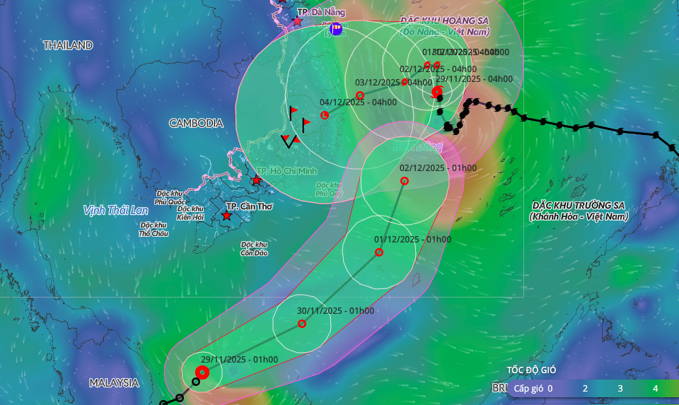 Bão số 15 và áp thấp nhiệt đới hiếm gặp gây ảnh hưởng đến Nam Bộ - Ảnh 1.