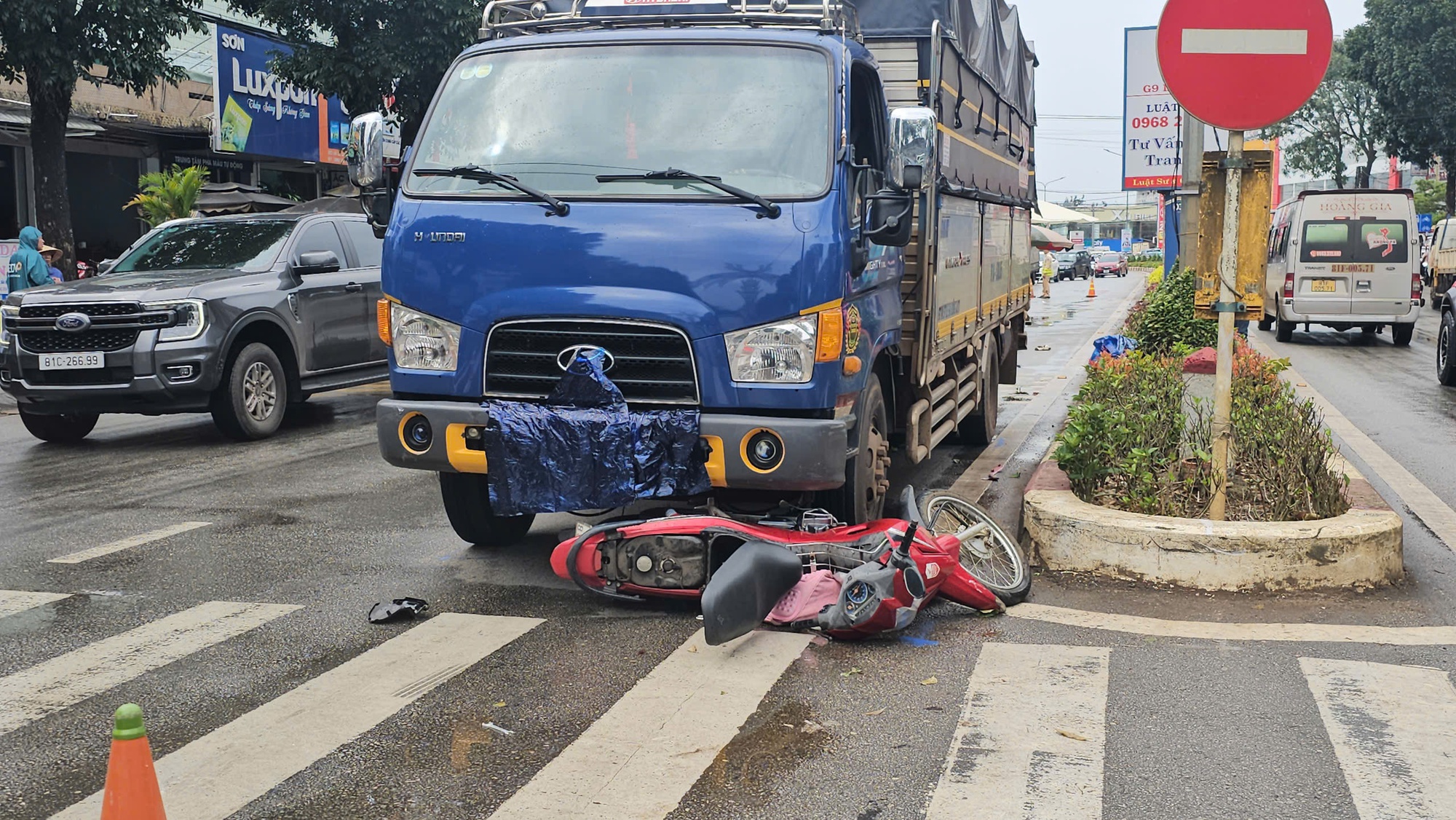 Tạm giữ tài xế xe tải tông 2 ông cháu tử vong tại gia Lai - Ảnh 1.