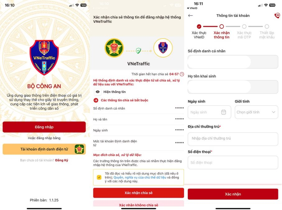 Cục Csgt Hướng Dẫn Người Dân Liên Kết Tài Khoản Vnetraffic Với Vneid- Ảnh 3.