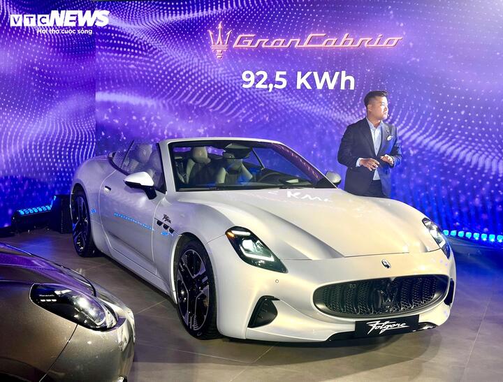 Ngắm xe mui trần thuần điện đầu tiên của Maserati, về Việt Nam giá 13,3 tỷ đồng- Ảnh 1.