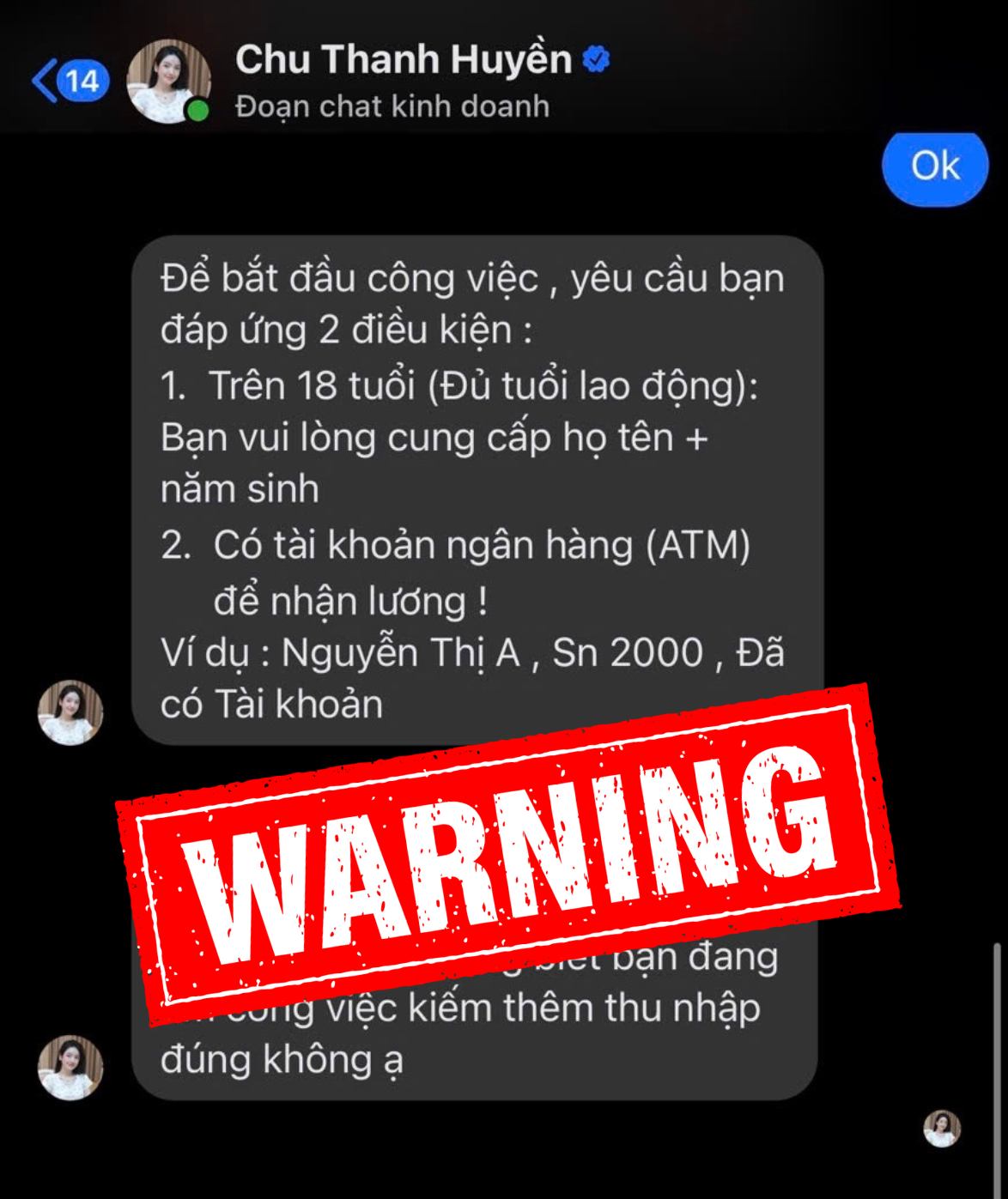 Mọi người chú ý, vợ Quang Hải cảnh báo lừa đảo nghiêm trọng- Ảnh 2.