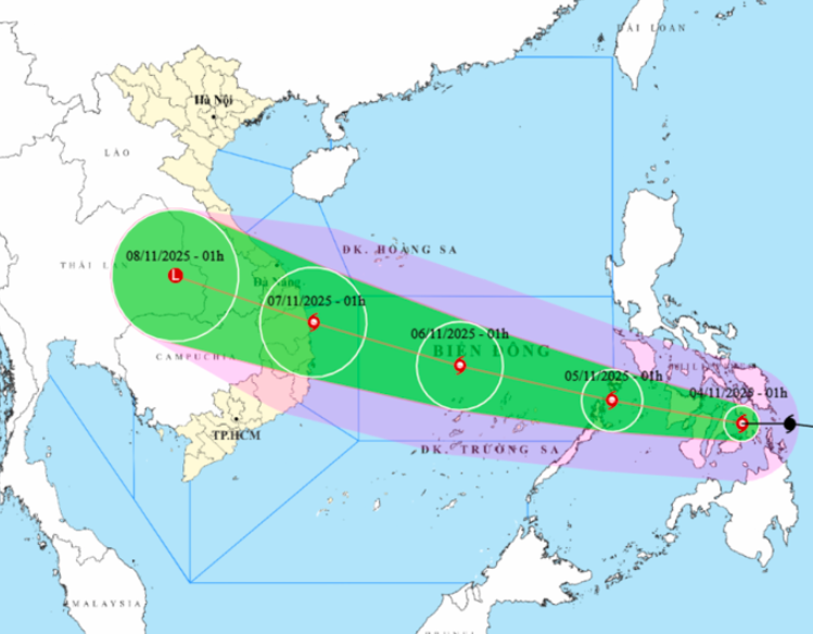Bão Kalmaegi giật cấp 16, di chuyển rất nhanh, ảnh hưởng tới miền Trung từ đêm 6-11- Ảnh 1.