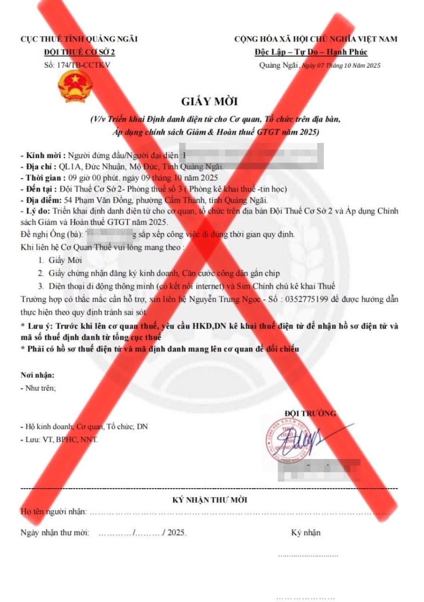 Thủ đoạn lừa đảo hoàn toàn mới liên quan đến thuế: Người dân, hộ kinh doanh nhỏ lẻ phải đặc biệt chú ý- Ảnh 1. Thủ đoạn lừa đảo hoàn toàn mới liên quan đến thuế: Người dân, hộ kinh doanh nhỏ lẻ phải đặc biệt chú ý- Ảnh 1.