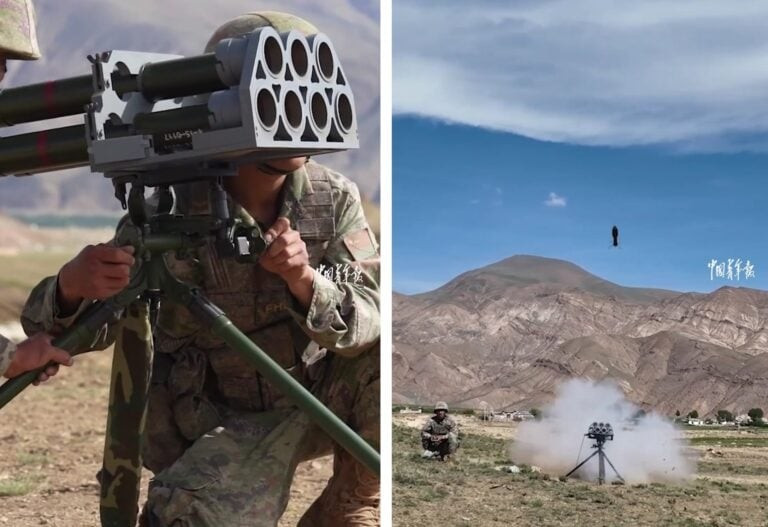 Bệ ph&oacute;ng rocket đa n&ograve;ng b&iacute; ẩn được ph&aacute;t hiện trong tay binh sĩ Trung Quốc- Ảnh 1.