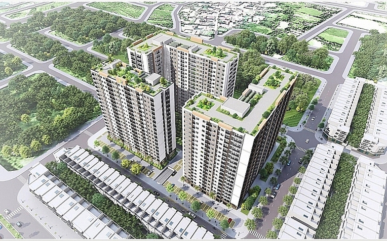 Phối cảnh một dự án nhà ở xã hội tại Bắc Ninh.