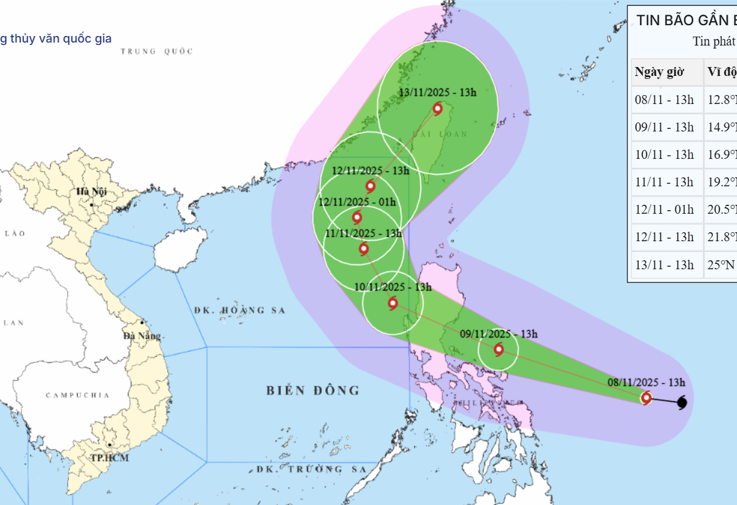 Xuất hiện cơn bão rất mạnh, sau khi vào Biển Đông ảnh hưởng thế nào tới nước ta?- Ảnh 1.