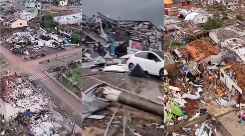 Lốc xo&aacute;y &ldquo;chưa từng c&oacute;&rdquo; san bằng 90% thị trấn Brazil- Ảnh 8.