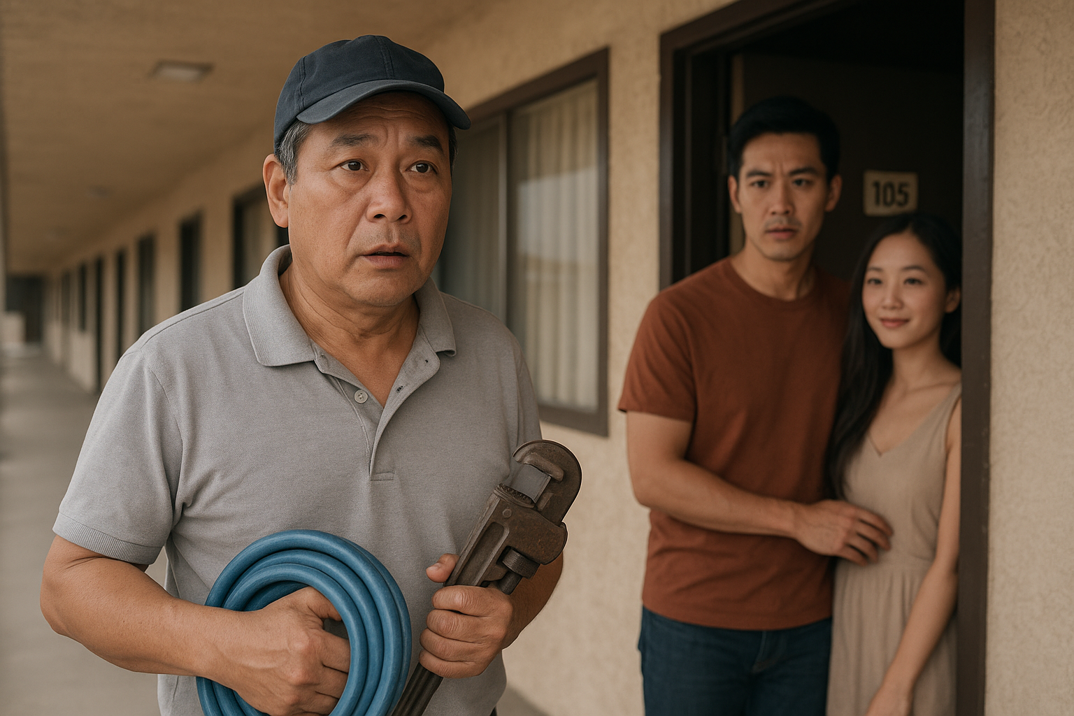 Đi sửa điện nước ở nhà nghỉ bắt gặp con rể ngoại tình: Quyết định của bố vợ - Ảnh 1.