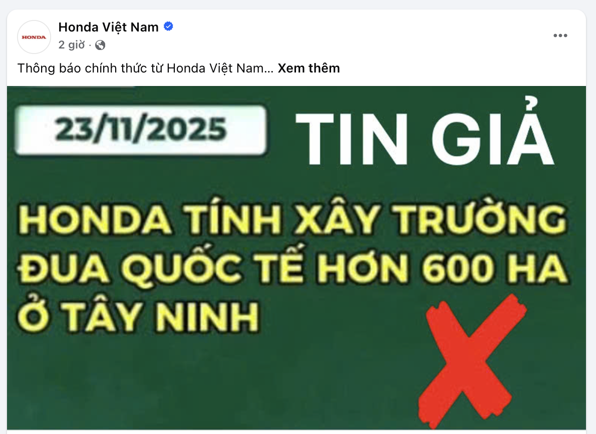 Honda Việt Nam chính thức lên tiếng về thông tin xây trường đua với quy mô hơn 600ha tại Tây Ninh- Ảnh 2. Honda Việt Nam chính thức lên tiếng về thông tin xây trường đua với quy mô hơn 600ha tại Tây Ninh- Ảnh 2.