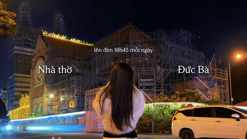 Giống Thượng Hải, điểm ngay trung tâm TP.HCM khiến nhiều người xếp hàng chỉ để xem khoảnh khắc lúc 18h45 - Ảnh 8.