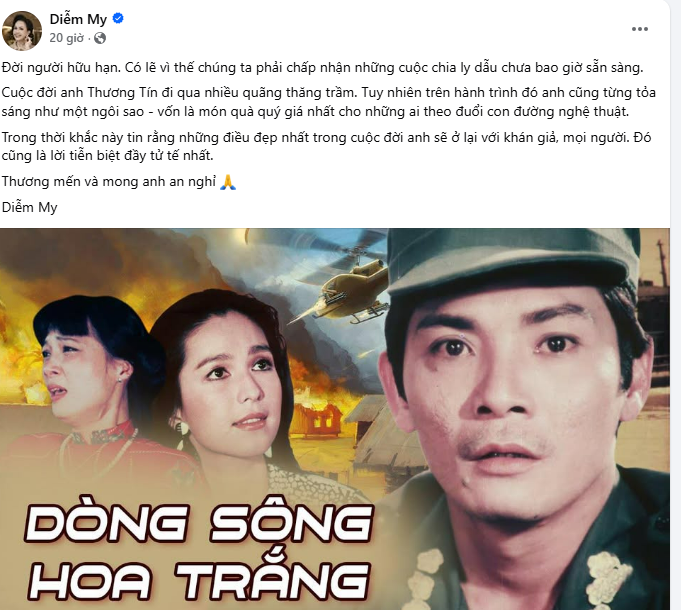 Tình cũ nghẹn ngào tiễn biệt NS Thương Tín: "Đời người hữu hạn, mong anh an nghỉ" - Ảnh 2.