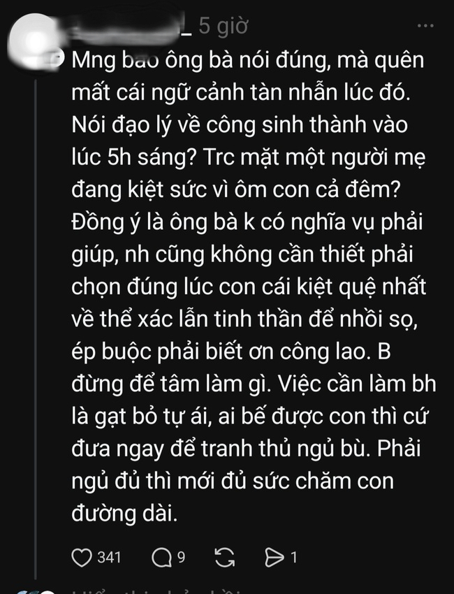 MXH bùng nổ tranh cãi vì 1 câu nói "nuôi con mới hiểu lòng cha mẹ": Khi yêu cầu giác ngộ và mong muốn cảm thông va vào nhau- Ảnh 3.