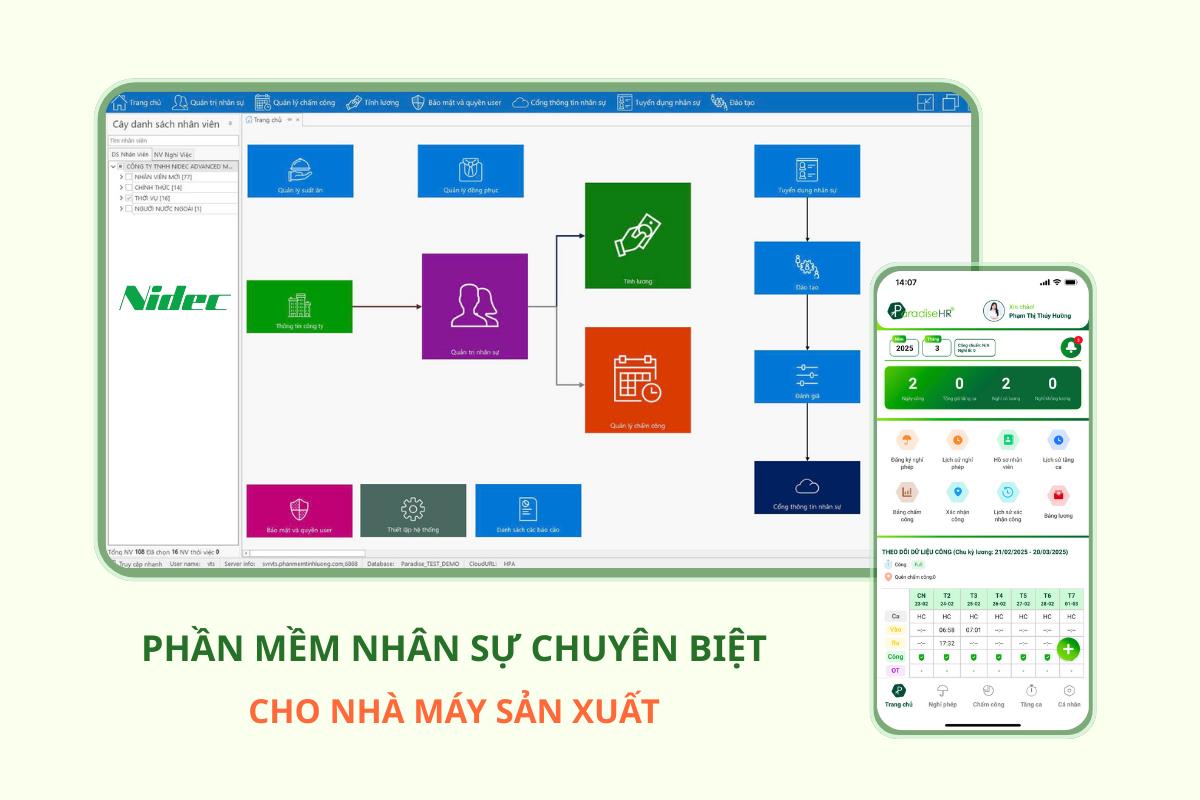 Paradise HR đồng hành cùng NIDEC trong quản lý nhân sự - Ảnh 1. Paradise HR đồng hành cùng NIDEC trong quản lý nhân sự - Ảnh 1.